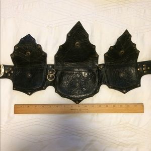 Pocket Belt. Leather Utility Belt. Festival Belt.